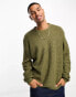 Brave Soul drop shoulder jumper in ivy green