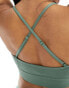 Puma Training Evolve low support sports bra in light green