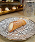 Mosaic Gold- Silver Tone Canape Plates Set of 6