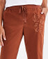 Petite Embellished Pull-On Twill Pants, Created for Macy's