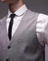 Topman textured suit waistcoat in grey