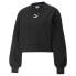 Puma Classics Puff Sleeve Crew Neck Sweatshirt Womens Black 53161601