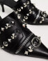 Jeffrey Campbell – Rock On – Pumps in Schwarz mit offener Fersenpartie und Nietenbesatz