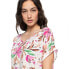 ROXY Sweet Hibiscus short sleeve v neck T-shirt