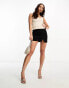 Morgan knitted cami top with gold buckle detail in beige