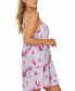 Plus Size 1Pc. Soft Brushed Nightgown Printed in All Over Floral