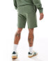 Polo Ralph Lauren icon logo double knit sweat shorts in mid green CO-ORD