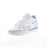 Reebok Classic Leather Womens White Leather Lifestyle Sneakers Shoes