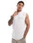 ONLY & SONS oversized vest with Yakushi back print in white