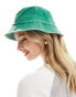 ASOS DESIGN bucket hat in washed green