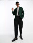 Only & Sons slim fit suit jacket in dark green