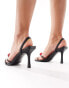 Public Desire Cherish strappy heeled sandals with cherry in black