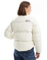 Superdry Sports puffer cropped jacket in off white