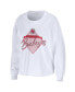 Women's White Ohio State Buckeyes Diamond Long Sleeve Cropped T-shirt