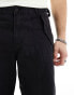 Weekday Frej relaxed fit workwear trousers with pocket detail in black