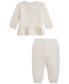 Baby Girl Ruffled Fleece Sweatshirt & Jogger Pant Set