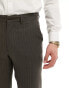 ASOS DESIGN slim suit trouser in brown pinstripe