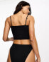 ASOS DESIGN 2 pack seamless longline bandeau bras in mink and black