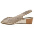 VANELi Baise Snake Peep Toe Slingback Pumps Womens Beige Dress Casual 307831