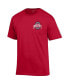 Men's Scarlet Ohio State Buckeyes Team Stack 2-Hit T-shirt