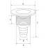 NUOVA RADE Thru-Hull Flush Flange 1.5´´ With Hose Barb 40 mm