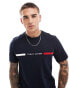 Tommy Hilfiger linear flag t-shirt in navy