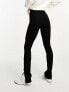 ASOS DESIGN Petite legging with side split in black