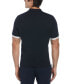 Men's Short Sleeve Quarter-Zip Colorblocked Polo Sweater