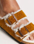 Birkenstock Arizona shearling sandals in mink