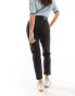 Bershka Petite comfort fit mom jean in black