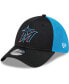 Men's Black Miami Marlins Neo 39THIRTY Flex Hat