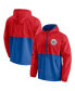 Men's Royal, Red LA Clippers Anorak Block Party Windbreaker Half-Zip Hoodie Jacket