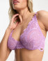 We Are We Wear Fuller Bust high apex non padded plunge bra in violet