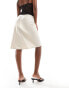 Pimkie lowrise satin bias midi skirt in cream