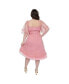 Plus Size 1950s Ruffle Sweetheart Swing Dress