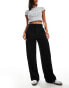 JDY wide leg tailored trousers in black