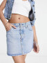 Levi's icon skirt in light wash blue