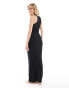 COLLUSION vest maxi dress in black