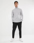 ASOS DESIGN midweight half zip jumper in grey