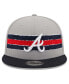 Men's Gray, Navy Atlanta Braves Band 9FIFTY Snapback Hat