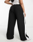 ASOS DESIGN Curve pull on trouser with contrast panel in black