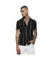 Men's Black & White Pencil Striped Shirt