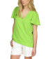 Women's Layered V-Neck Flutter-Sleeve Top