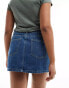 Vero Moda denim button down mini skirt in medium blue wash