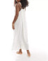 ASOS DESIGN textured dobby drop hem maxi beach dress in ivory