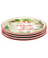 Winter Greens Dessert Plates, Set of 4