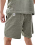 Lee terry sweat shorts in washed olive green co-ord