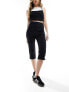 Stradivarius capri pant in black