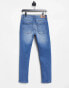 JDY – Newtyson – Mom-Jeans mit hoher Taille in Blau