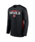 Men's Black New Jersey Devils Authentic Pro Rink Performance Long Sleeve T-Shirt